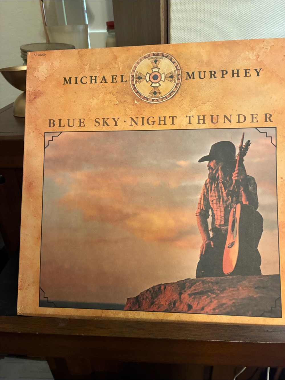 Michael Murphey - Blue Sky Night Thunder Vinyl Cover (Sunset Orange/Brown)